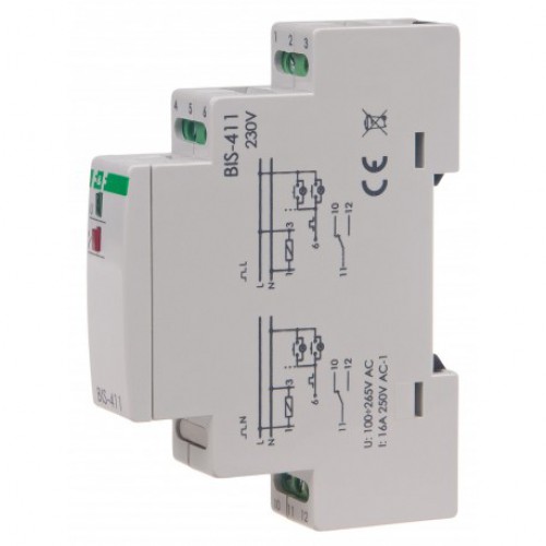 Bistabili relė DIN mont. 100-265V AC F&F BIS-411