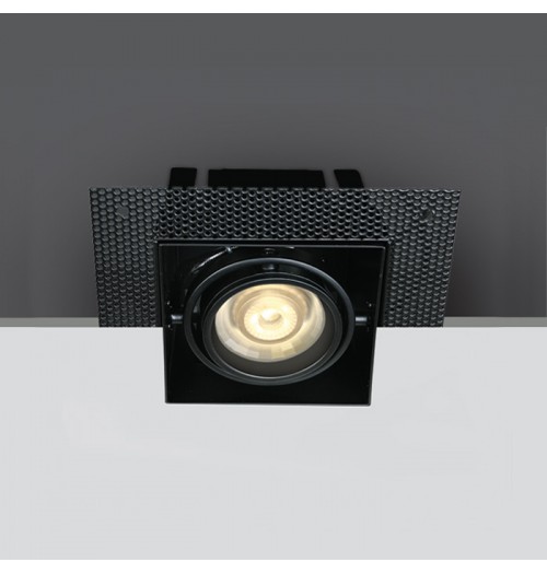 Priglaistomas akcentinis šviestuvas Onelight TRIMLESS BOX 1xGU10, juodas