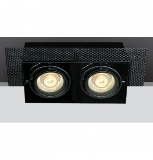 Priglaistomas akcentinis šviestuvas Onelight TRIMLESS BOX 2xGU10, juodas