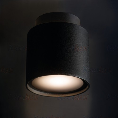 Akcentinis šviestuvas Kanlux Sonor 1xGU10, juodas (su LED 4W 3000K šviečiančiu pagrindu)