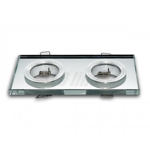 Įleidžiamas šviestuvas 2xGU10 skaidrus stiklas 89x178x10 mm LEDLINE 246401