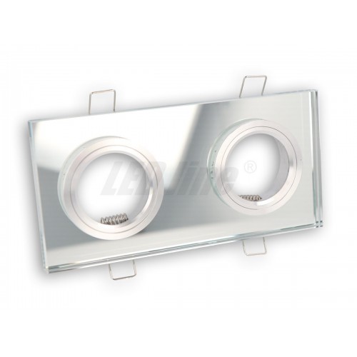 Įleidžiamas šviestuvas 2xGU10 skaidrus stiklas 89x178x10 mm LEDLINE 246401