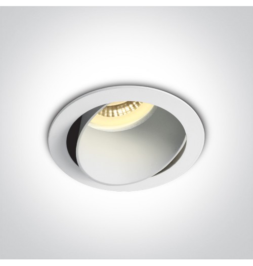 Įleidžiamas šviestuvas 1xGU10 ONELIGHT 11105M/W/W pakreipiamas matinis baltas
