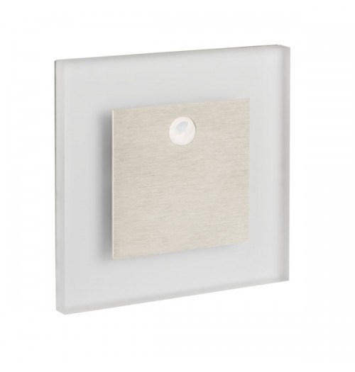 Laiptų šviestuvas APUS LED PIR-WW, 12V 0.8W 3000K, nerūdijančio plieno apdaila, su judesio davikliu