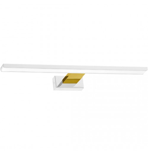 LED veidrodžio šviestuvas Milagro SHINE 1, 600 mm, 13.8W 4000K 966lm IP44, balta/aukso sp.