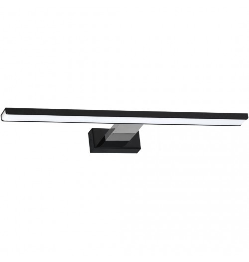 LED veidrodžio šviestuvas Milagro SHINE 1, 600 mm, 13.8W 4000K 966lm IP44, juoda/chromo sp.