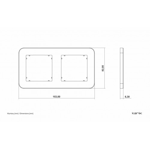 Rėmelis 2 v. Karlik MINI, matinės žalios sp., suapvalintais kampais
