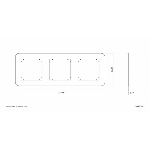 Rėmelis 3 v. Karlik MINI, matinės žalios sp., suapvalintais kampais