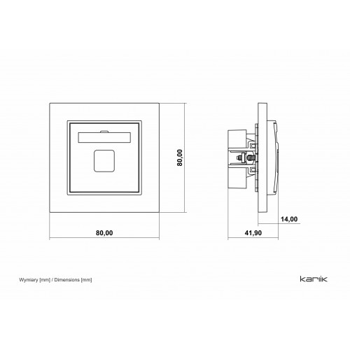 Termostatas elektriniam grindų šildymui (su grindiniu jutikliu) Karlik MINI, matinės pilkos sp.
