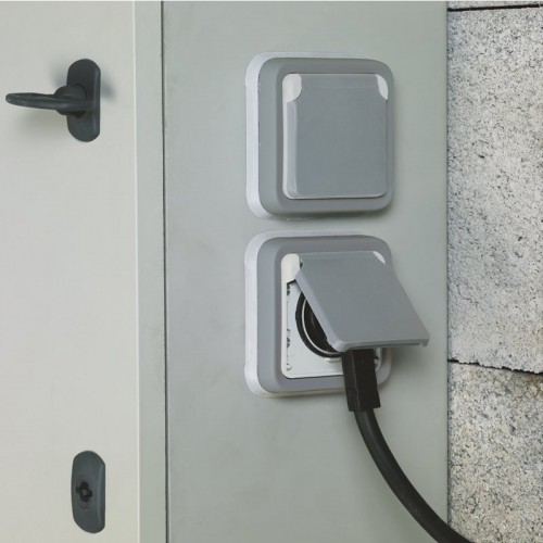 1 v. perjungiklio mechanizmas (IP55) PLEXO, pilka sp.