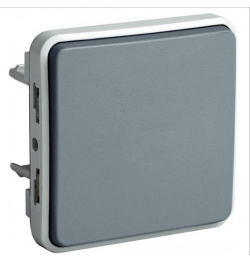 1 v. perjungiklio mechanizmas (IP55) PLEXO, pilka sp.