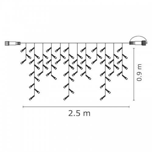 EMOS CONNECT girlianda - varvekliai 100LED 2.5m IP44 šaltai balta D1CC01 / ZY1932