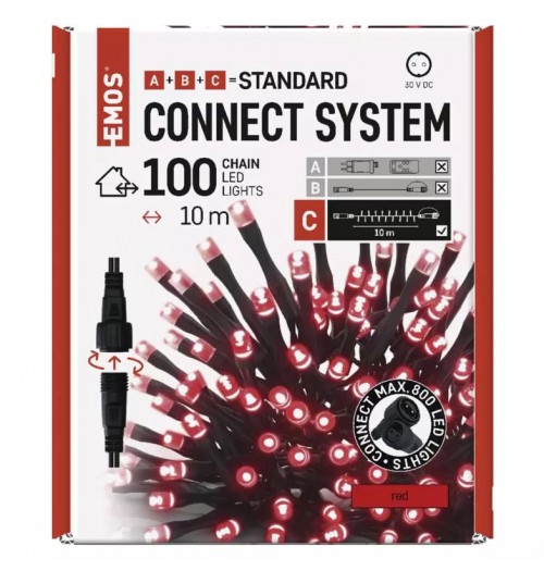 EMOS CONNECT girlianda 100LED 10m IP44 raudona D1AR01 / ZY1929