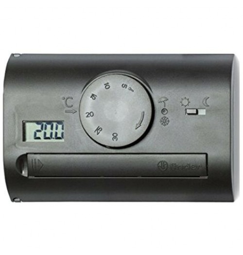 Neprogramuojamas termostatas su LCD ekranu Finder 1T.41.9.003.2000, juodas