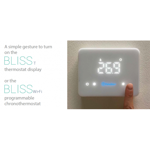 Programuojamas termostatas su liečiamu ekranu Finder BLISS T 1T.91.9.003.0000, baltas