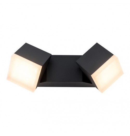 Sodo šviestuvas Domoletti Effection 2x6W LED IP54 juodos sp.