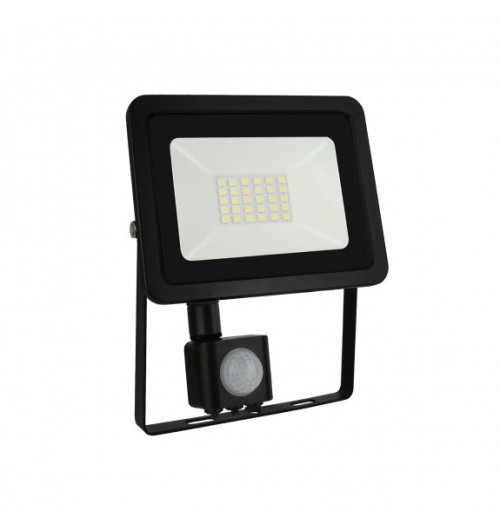 Prožektorius Spectrum LED 20W 4000K 1750lm su jud. davikliu juodas