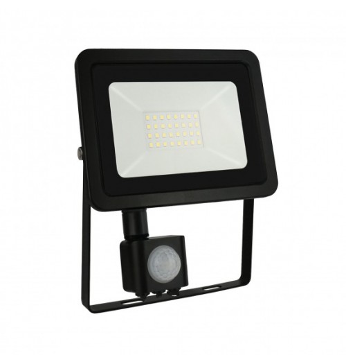 Prožektorius Spectrum LED 30W 4000K 2650lm su jud. davikliu juodas