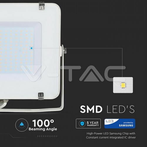 Prožektorius LED V-TAC SAMSUNG LED 150W 4000K 12000lm, baltas