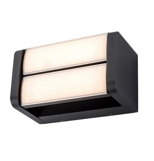 Sodo šviestuvas Domoletti Effection 2x3W LED IP54 juodos sp.