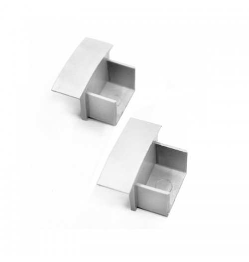 Aklės LED juostų profiliui GROOVE MAX, plastikinės, baltos (2 vnt. kompl.)