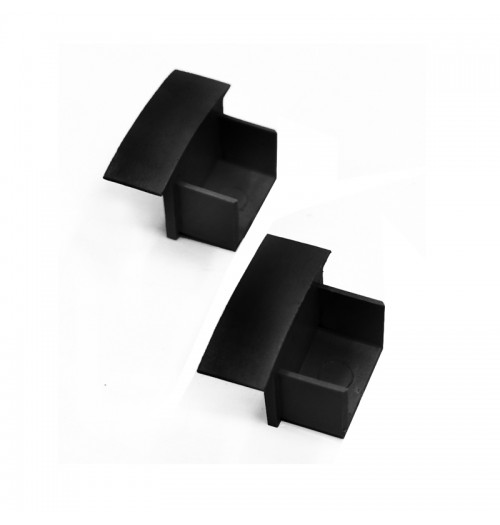 Aklės LED juostų profiliui GROOVE MAX, plastikinės, juodos (2 vnt. kompl.)