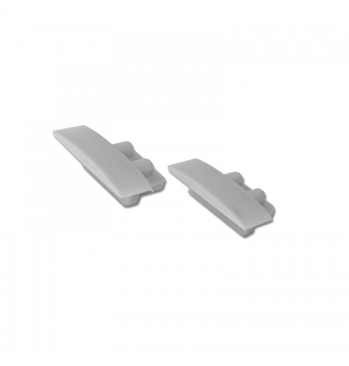 Aklės LED juostų profiliui GROOVE, plastikinės, pilkos (2 vnt. kompl.)