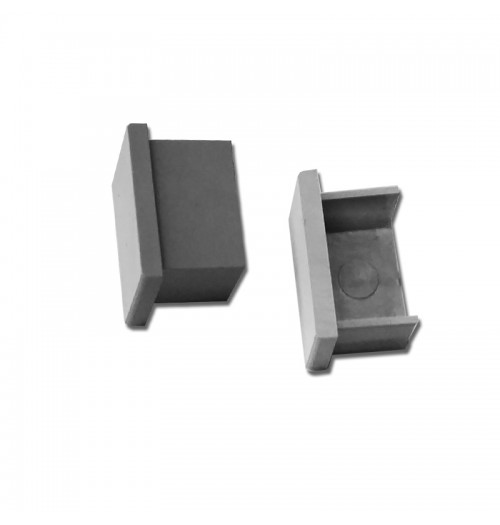 Aklės LED juostų profiliui SURFACE MAX, plastikinės, pilkos (2 vnt. kompl.)