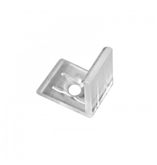 Laikiklis LED kampiniams juostų profiliams 16x16, plastikinis, skaidrus