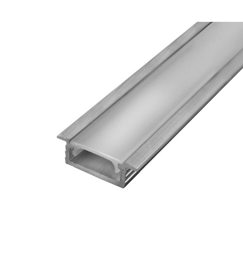 Įleidžiamas LED juostų profilis GROOVE, anoduotas, 2m