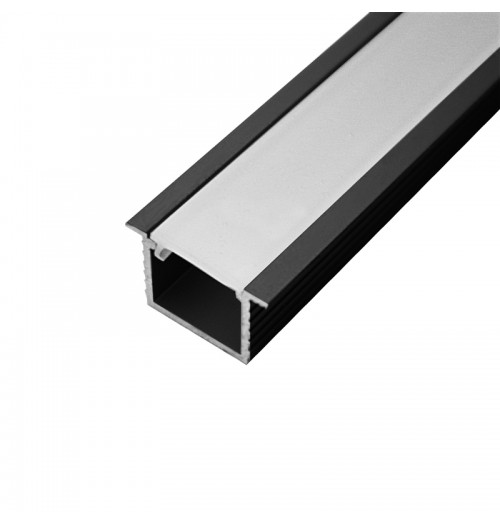 Įleidžiamas LED juostų profilis GROOVE MAX, anoduotas juoda sp., 1m