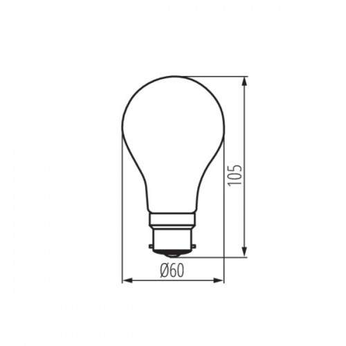 Lemputė LED FILAMENT Kanlux XLED B22 A60 7W 2700K 810lm mat. stiklas
