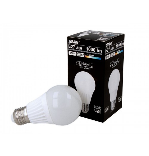 Lemputė LEDLINE E27 A60 10W 4000K 1000lm keraminė