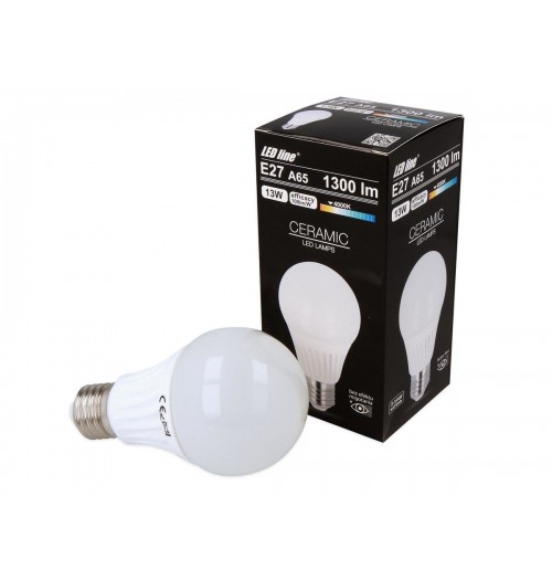 Lemputė LEDLINE E27 A65 13W 4000K 1300lm keraminė