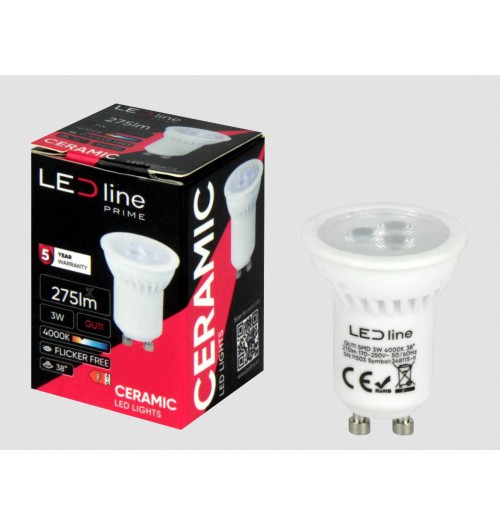 Lemputė LEDLINE GU11 3W 4000K 275lm