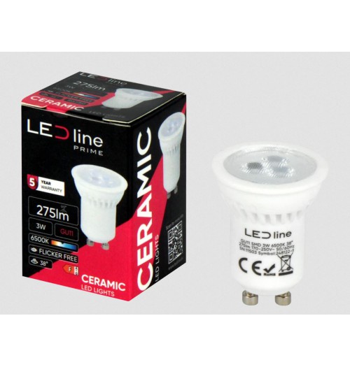 Lemputė LEDLINE GU11 3W 6000K 275lm