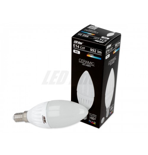 Lemputė LEDLINE E14 C37 9W 2700K 992lm keraminė