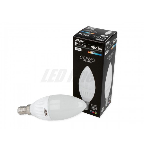Lemputė LEDLINE E14 C37 9W 4000K 992lm keraminė