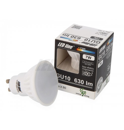 Lemputė LEDLINE GU10 7W 2700K 630lm