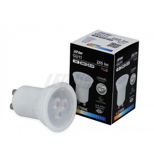 Lemputė LEDLINE GU11 3W 2700K 255lm