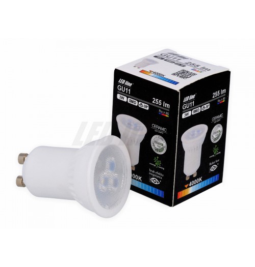 Lemputė LEDLINE GU11 3W 4000K 255lm