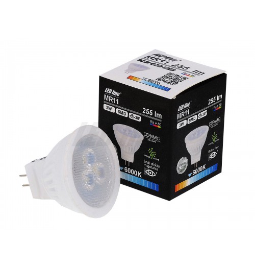 Lemputė LEDLINE MR11 3W 6000K