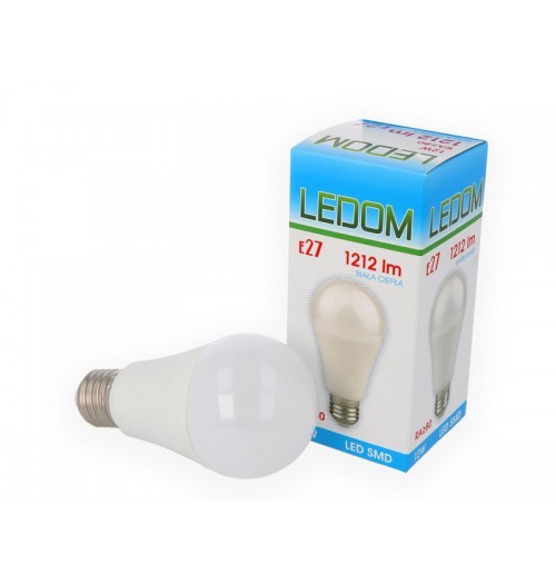 Lemputė LED LEDOM E27 A60 12W 3000K 1212lm