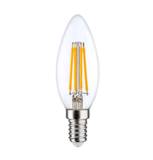 Lemputė LEDURO LED FILAMENT skaidri E14 C35 6W 3000K 810lm