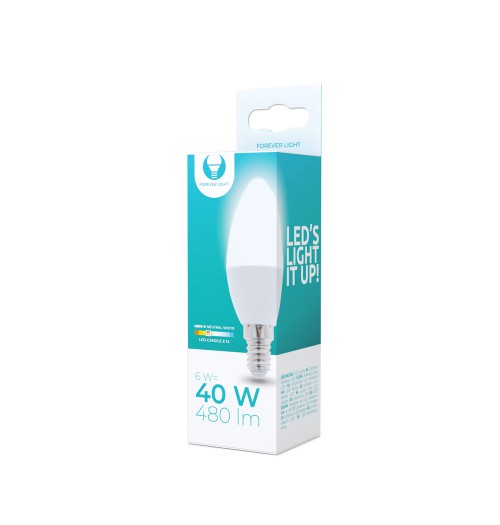 Lemputė Forever Light E14 C37 6W 4500K 480lm