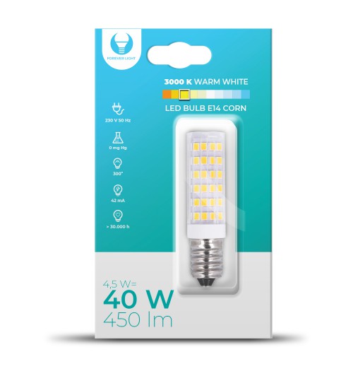 Lemputė Forever Light E14 T15 4.5W 3000K 450lm