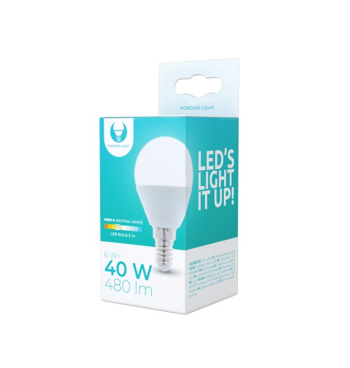 Lemputė Forever Light E14 P45 6W 4500K 480lm