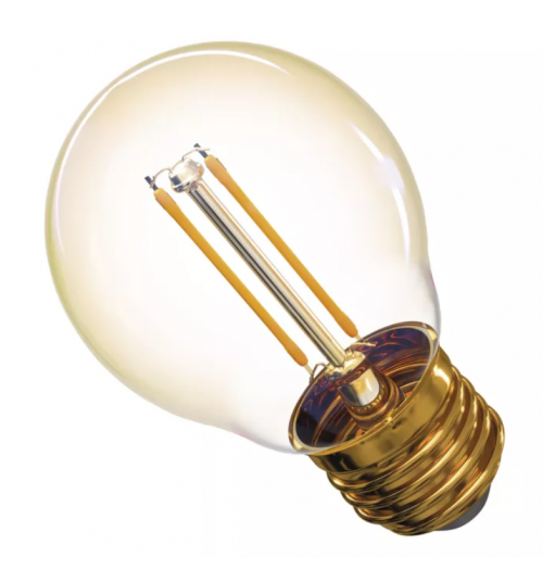 Lemputė girliandoms E27 LED, G45, 2W, 2200K (itin šilta balta spalva), stiklinė, EMOS