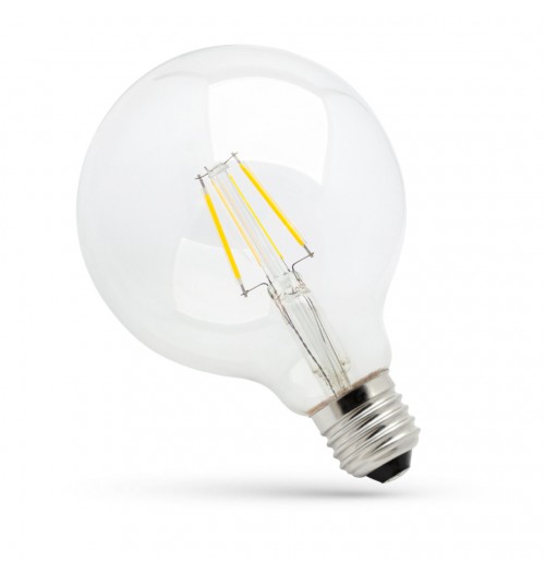 Lemputė LED filamentinė SpectrumLED E27 G95 4W 3000K 450lm