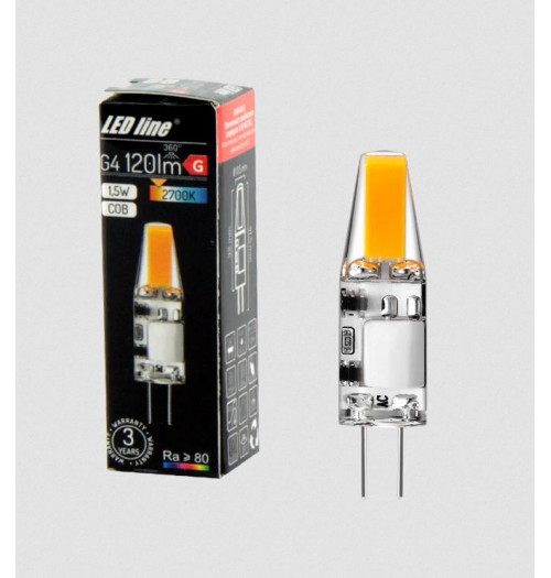 Lemputė LEDLINE LED G4 1.5W 2700K 120lm (10-18V AC/DC)